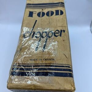 Vintage Food Chopper original box  Made in Canada .Rare ,Unique Display